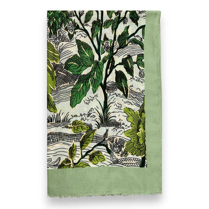 Nature Art Print Scarf: Orange