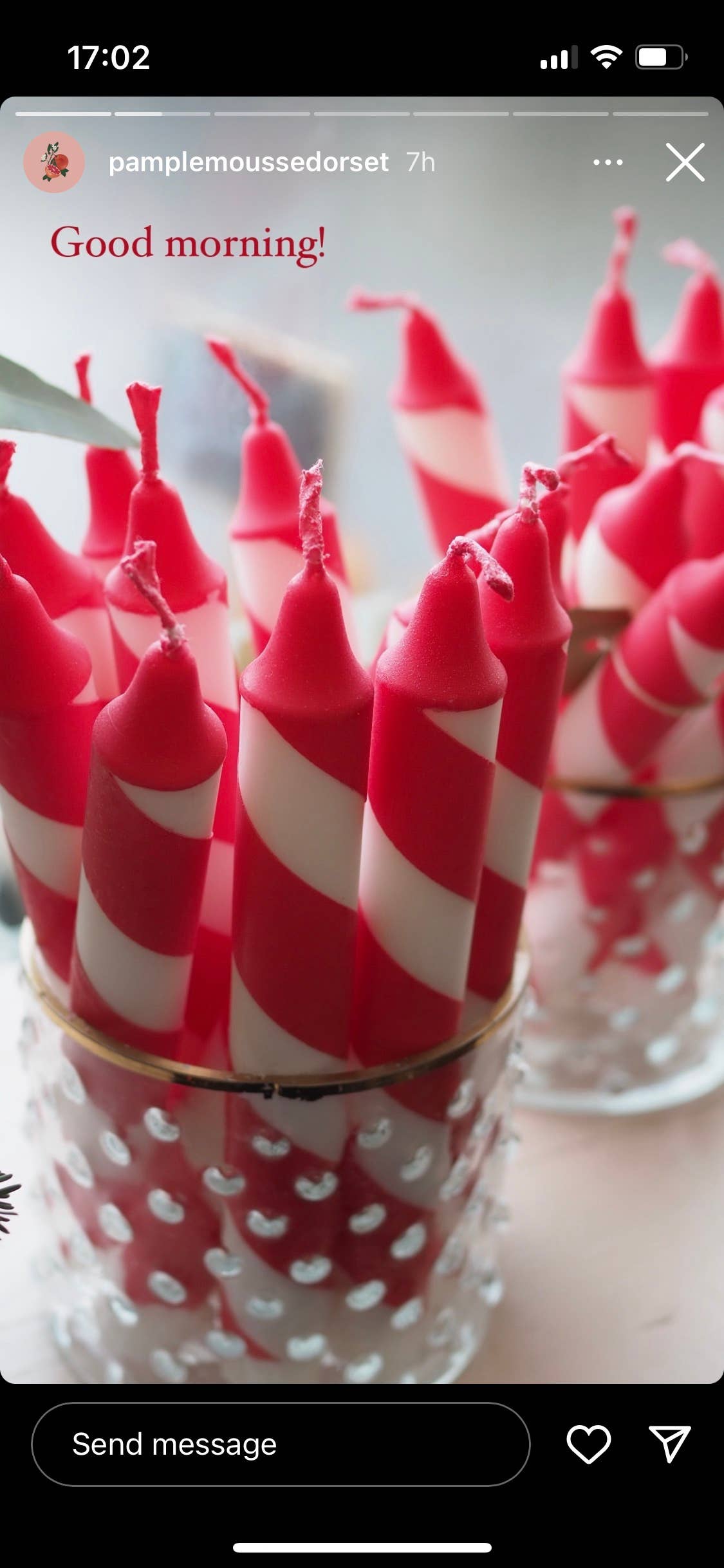 Christmas! My classic Candy Cane Dinner Candle