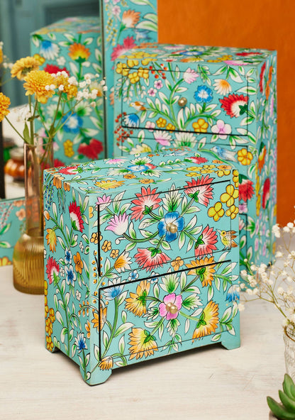 Saanvi Handpainted Floral 2 Drawer Chest