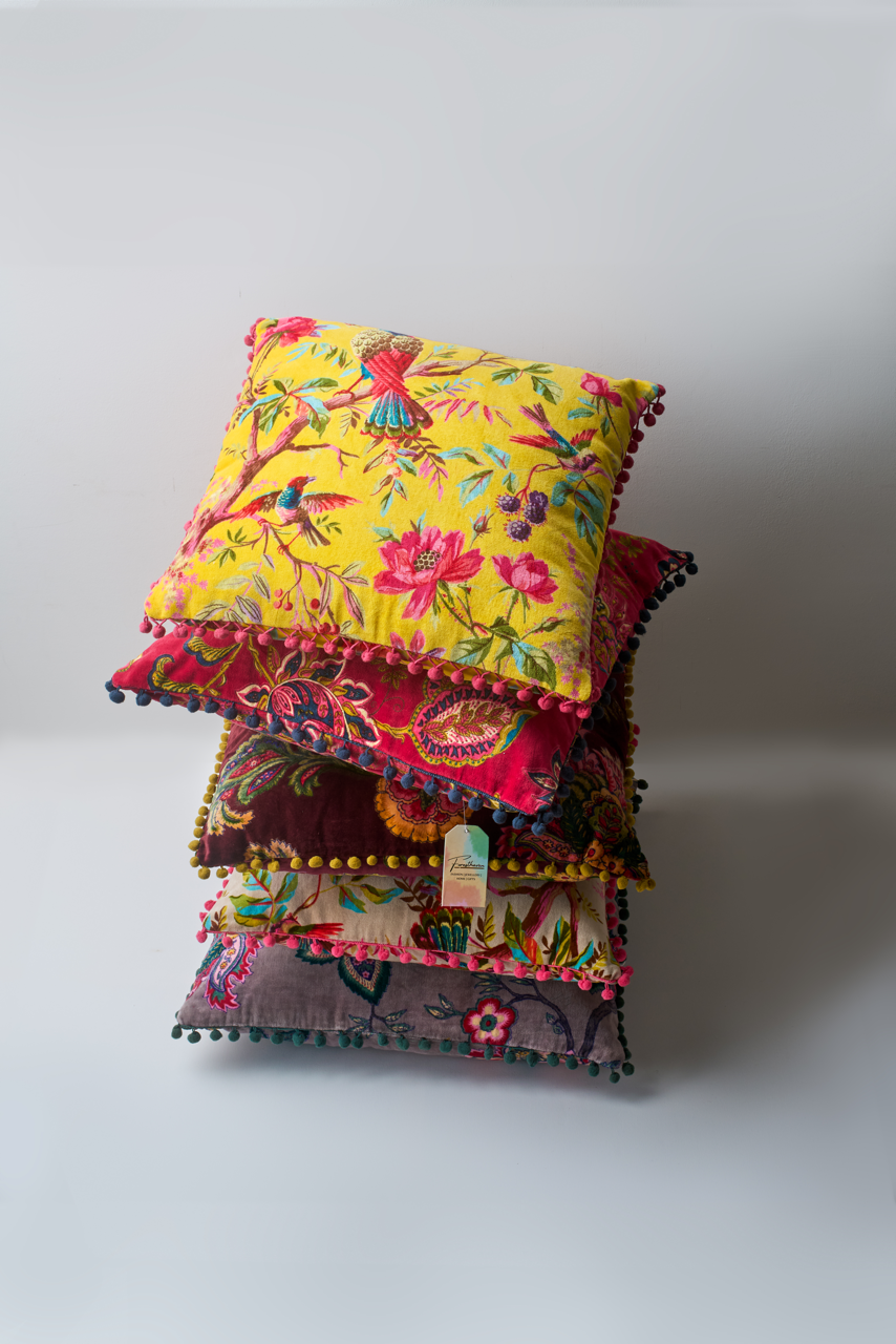 Dark Ruby Velvet Cushion