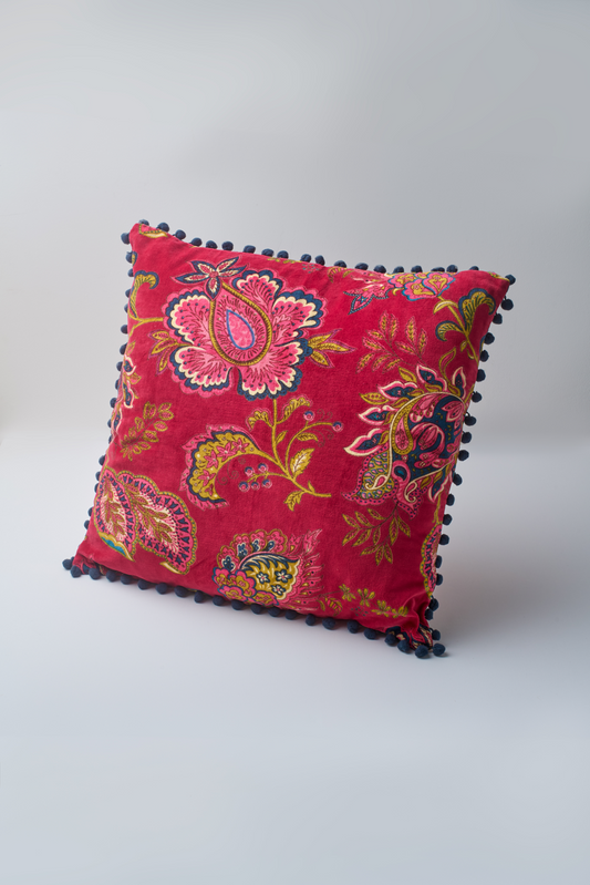 Crimson Velvet Cushion