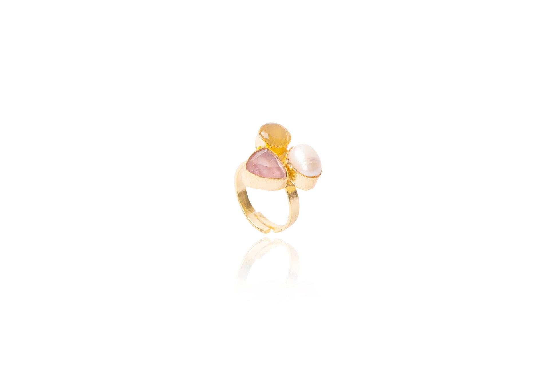 Sunset Pearl Ring | Gold-plated Ring